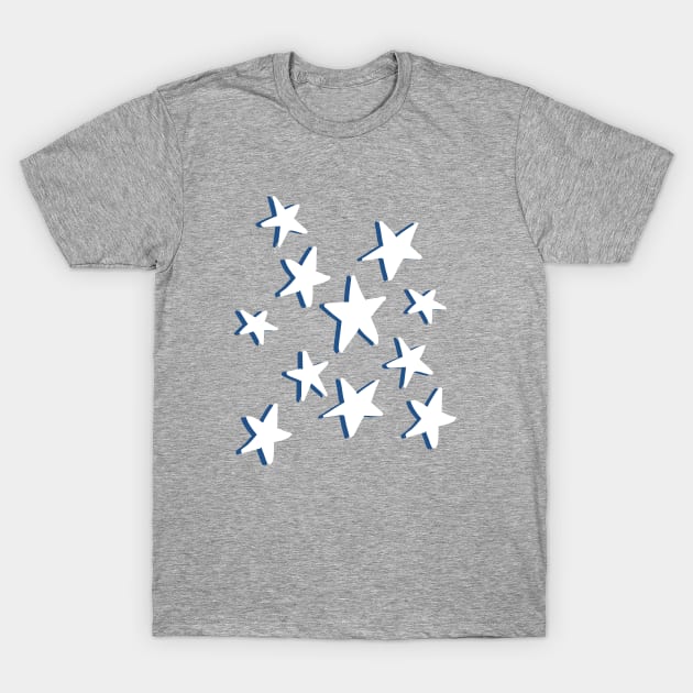 White and Blue Stars Pattern